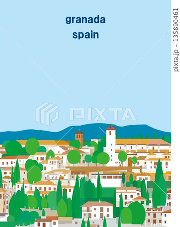 グラナダ granada アンダルシア andalusia スペイン spain 夏風景 グラナダ granada アンダルシア andalusia スペイン spain 夏風景 135890461