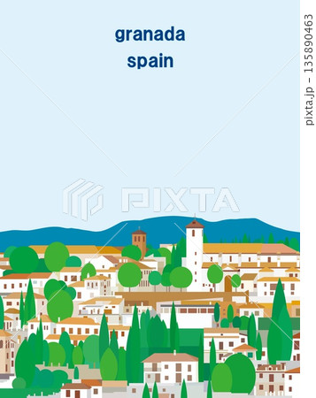 グラナダ granada アンダルシア andalusia スペイン spain 夏風景 グラナダ granada アンダルシア andalusia スペイン spain 夏風景 135890463