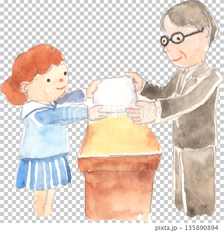 畢業典禮插圖向量圖 畢業典禮插圖向量圖 135890894