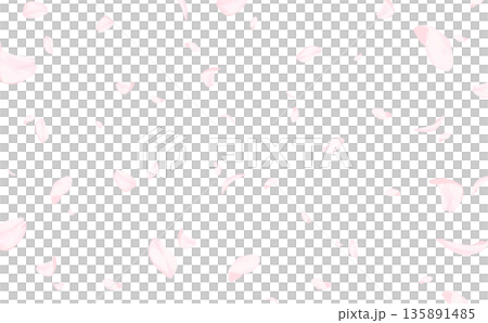 Cherry blossoms_hand-drawn_cherry blossom snowflakes_no background_horizontal Cherry blossoms_hand-drawn_cherry blossom snowflakes_no background_horizontal 135891485