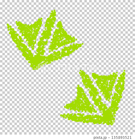 クレヨン素材　手描きの水鳥の足跡のイラスト 135893521