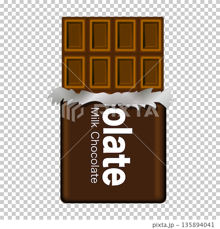 包裝撕開的巧克力 135894041