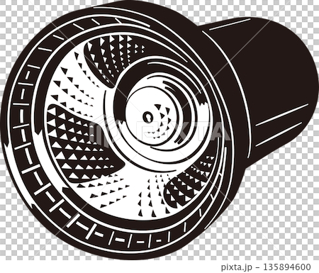 ライトのモノクロイラスト ライトのモノクロイラスト 135894600