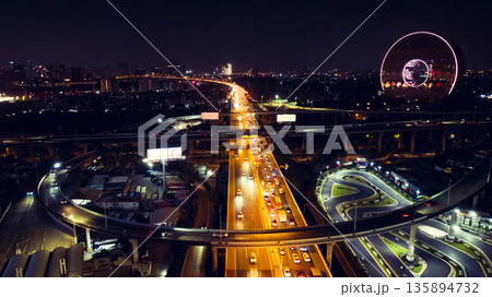 Aerial view of landscape in Guangzhou city, China 135894732