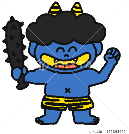 金棒を持った青鬼 135895465