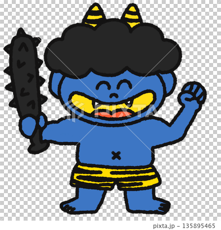 金棒を持った青鬼 135895465