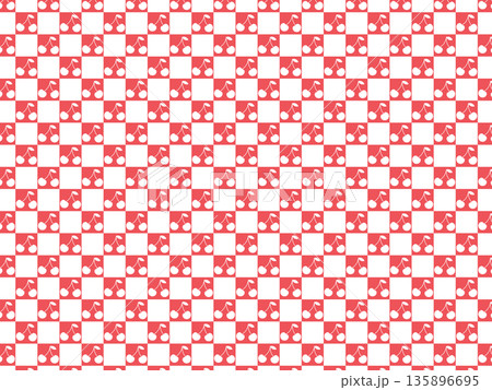 さくらんぼの背景素材 135896695
