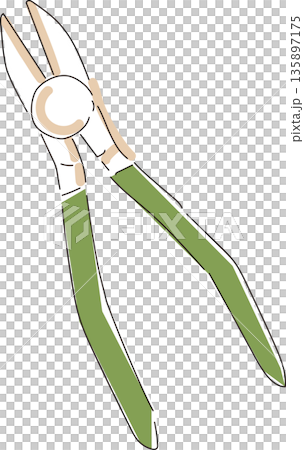 Cute tool illustration: Nippers Cute tool illustration: Nippers 135897175