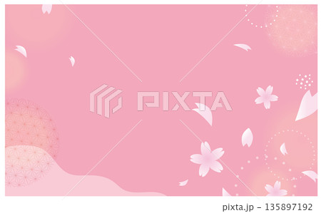 桜の華やかな和風イラスト 桜の華やかな和風イラスト 135897192
