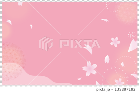 桜の華やかな和風イラスト 桜の華やかな和風イラスト 135897192