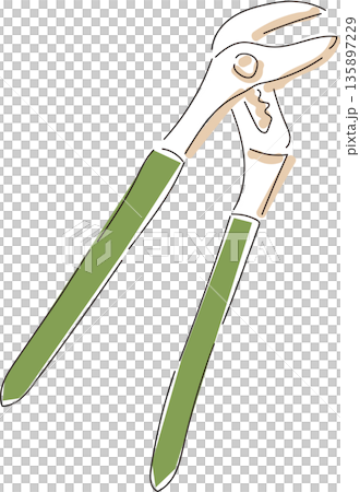 可愛的工具插圖:鉗子 可愛的工具插圖:鉗子 135897229