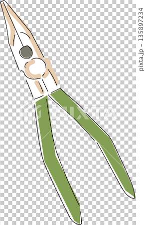 可愛的工具插圖:收音機鉗 可愛的工具插圖:收音機鉗 135897234