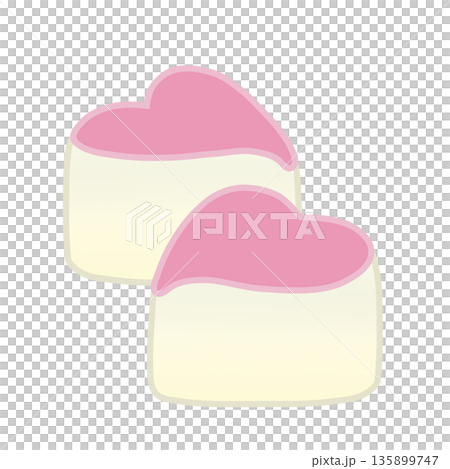 一塊のハート型チョコレートのイラスト 一塊のハート型チョコレートのイラスト 135899747