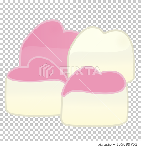 一塊心形巧克力的插圖 135899752