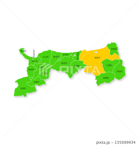 鳥取県と鳥取市の地図 135899934