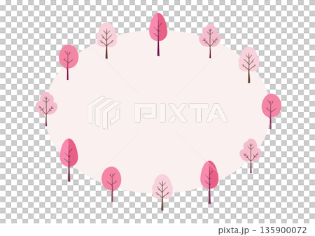 橢圓形木框,手繪樹形圖案,斯堪的納維亞風格 橢圓形木框,手繪樹形圖案,斯堪的納維亞風格 135900072