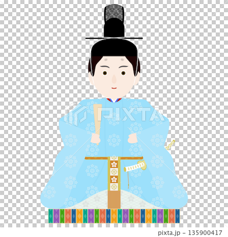 ひな祭りのイラスト_男雛 135900417