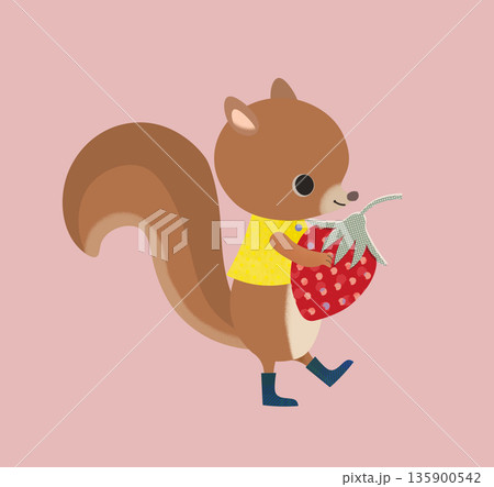 リスといちご 135900542