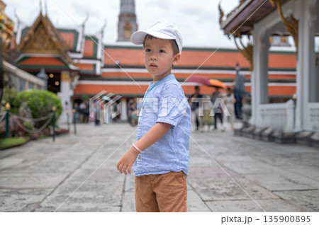 Young Boy Captures Memories At Bangkok Temple With Miniature Camera 135900895