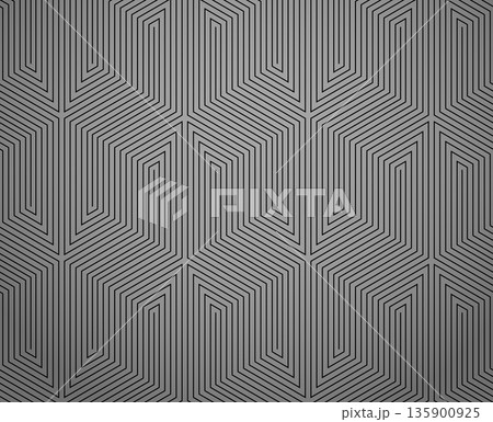 Abstract geometric pattern with stripes, lines. Seamless vector background. Gray and black ornament. Simple lattice graphic design Abstract geometric pattern with stripes, lines. Seamless vector background. Gray and black ornament. Simple lattice graphic design 135900925