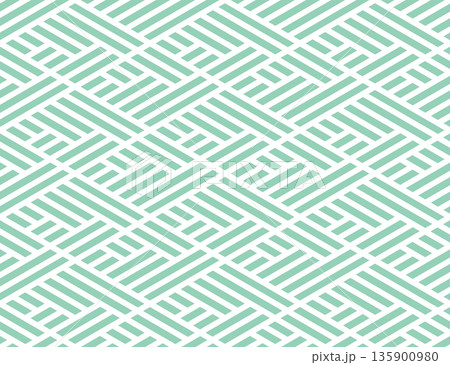 Abstract geometric pattern. A seamless vector background. White and green ornament. Graphic modern pattern. Simple lattice graphic design Abstract geometric pattern. A seamless vector background. White and green ornament. Graphic modern pattern. Simple lattice graphic design 135900980