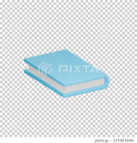 3D illustration of a closed book 3D illustration of a closed book 135901646