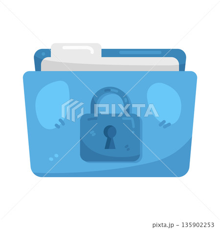Illustration of locked folder Illustration of locked folder 135902253