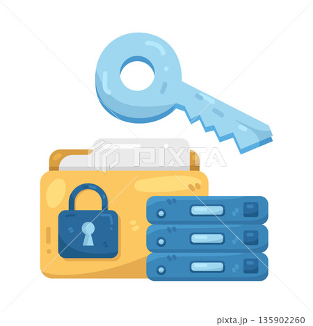 Illustration of locked folder Illustration of locked folder 135902260