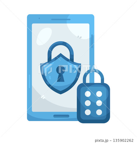 Illustration of Lock phone 135902262