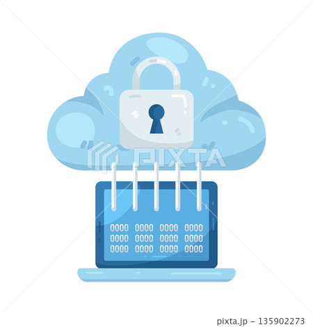 Illustration of Cloud security Illustration of Cloud security 135902273
