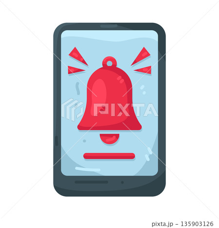 Illustration of alarm bell 135903126