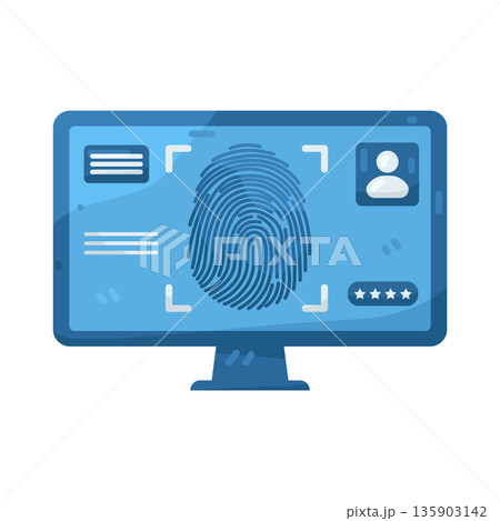 Illustration of fingerprint Illustration of fingerprint 135903142