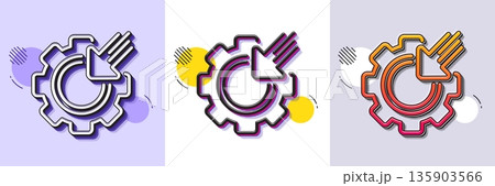 Seo gear line icon. Halftone dotted pattern. Gradient icon with grain shadow. Settings cogwheel sign. Traffic management symbol. Line seo gear icon. Various designs. Vector Seo gear line icon. Halftone dotted pattern. Gradient icon with grain shadow. Settings cogwheel sign. Traffic management symbol. Line seo gear icon. Various designs. Vector 135903566