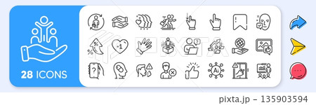 Remove account, Competition and Helping hand line icons. Interest rate, AI generate, Inflation icons. Pack of Ask question, Depression treatment, Hand icon. Vector Remove account, Competition and Helping hand line icons. Interest rate, AI generate, Inflation icons. Pack of Ask question, Depression treatment, Hand icon. Vector 135903594