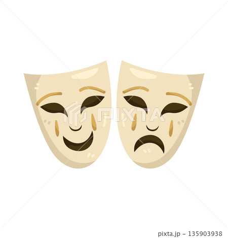 Illustration of theater mask 135903938