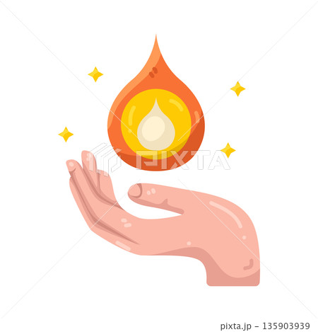 Illustration of flame Illustration of flame 135903939