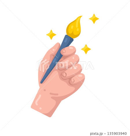 Illustration of paint brush Illustration of paint brush 135903940