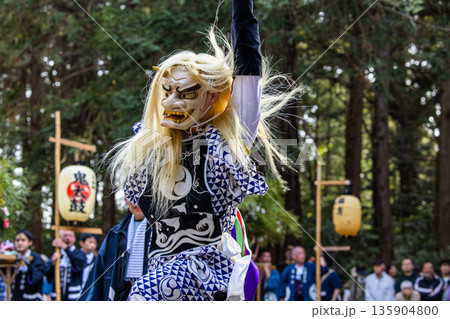 【新潟県_佐渡_鬼太鼓】鬼が舞う佐渡島 135904800