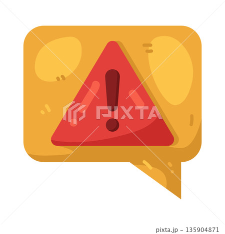 Illustration of error notification Illustration of error notification 135904871