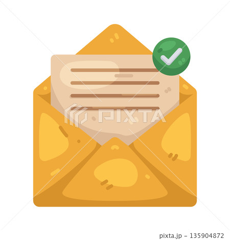 Illustration of Open email Illustration of Open email 135904872