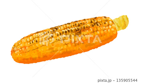 焼きとうもろこしのイラスト 135905544