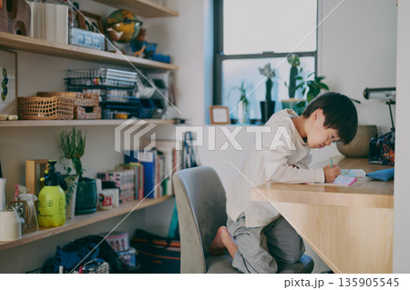勉強する男の子 勉強する男の子 135905545