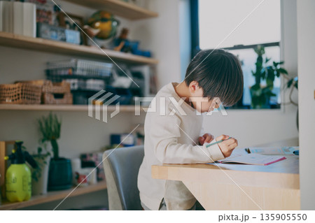 勉強する男の子 勉強する男の子 135905550