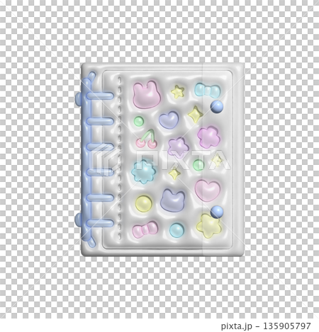 3D Puffy Binder Sticker Book - Blue 135905797