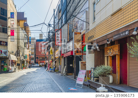 東京都の都市風景　立川駅南口いろは通り 135906173