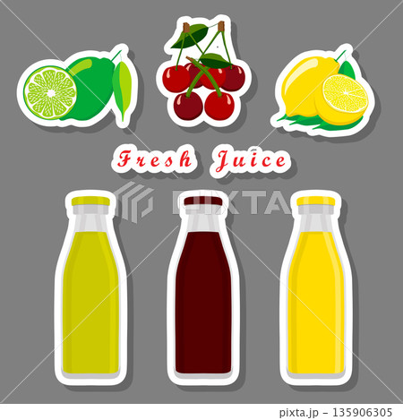 Sweet tasty natural eco product juice in bottle Sweet tasty natural eco product juice in bottle 135906305