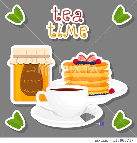 Vector illustration logo for white ceramic cup 135906717