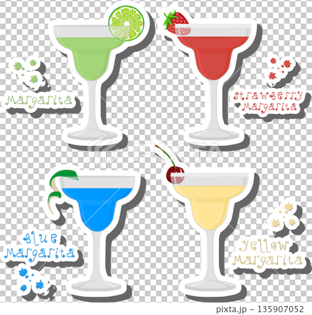 Set bright alcohol cocktails for celebration party Set bright alcohol cocktails for celebration party 135907052