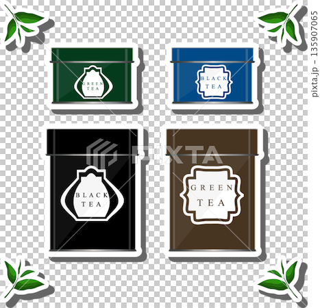 Big colored set different types iron cans for tasty tea 135907065