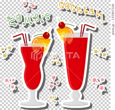 Bright beautiful alcohol cocktail zombie Bright beautiful alcohol cocktail zombie 135907100